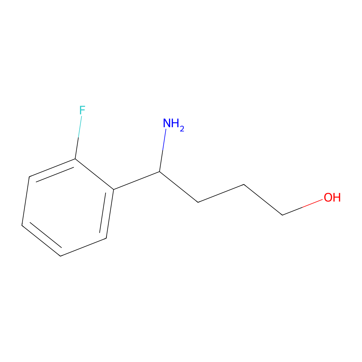 (S)-4-Amino-4-(2-fluorophenyl)butan-1-ol molecular structure, CAS 1213321-41-5
