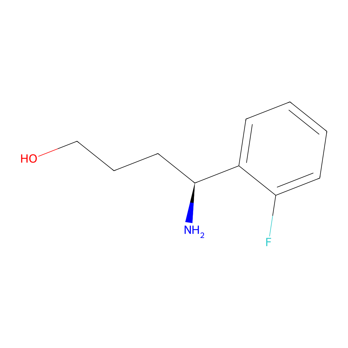 (S)-4-Amino-4-(2-fluorophenyl)butan-1-ol molecular structure, CAS 1213321-41-5