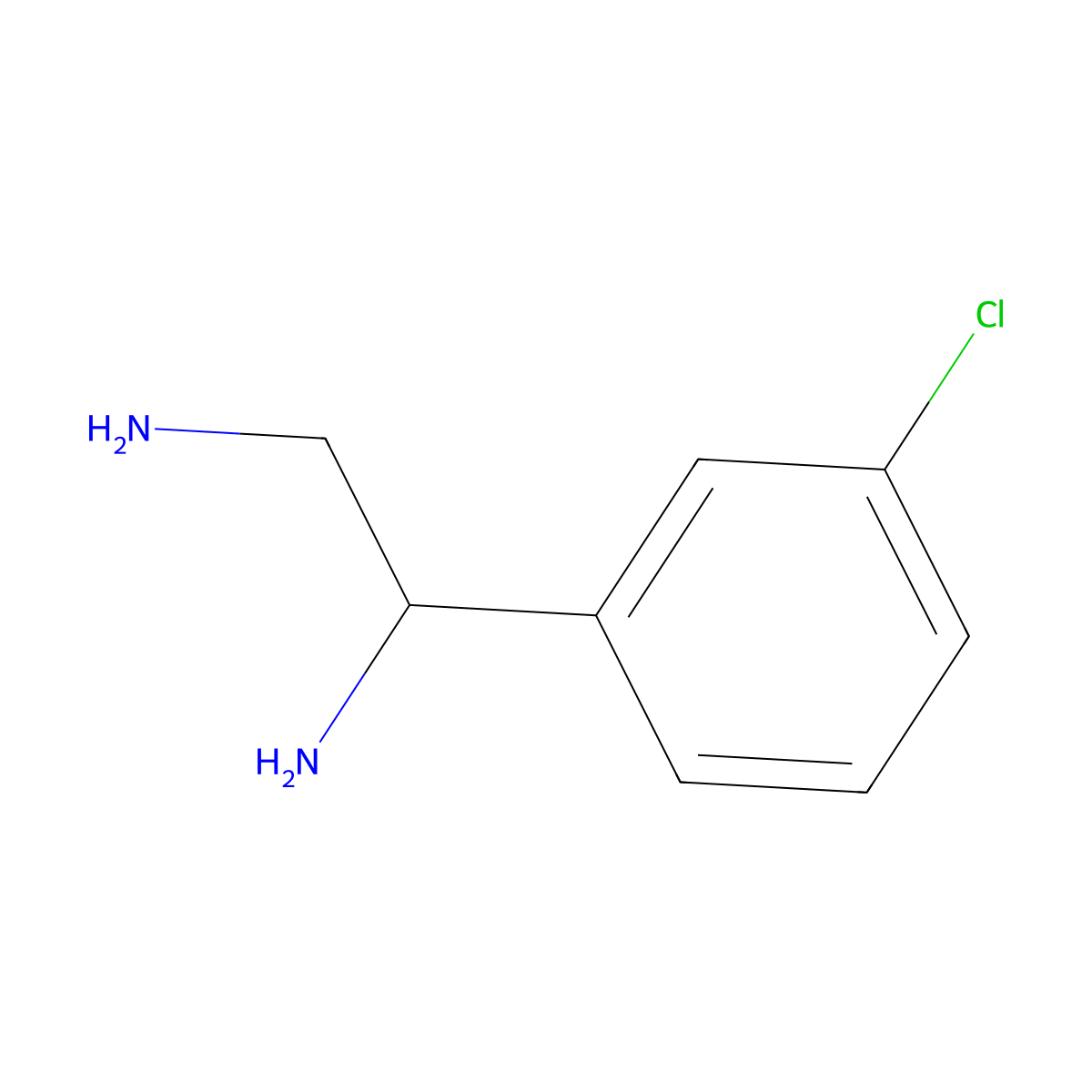 (1R)-1-(3-Chlorophenyl)ethane-1,2-diamine molecular structure, CAS 1213321-93-7