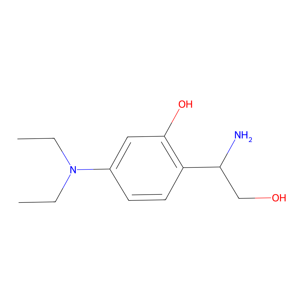 2-[(1R)-1-Amino-2-hydroxyethyl]-5-(diethylamino)phenol molecular structure, CAS 1213322-01-0
