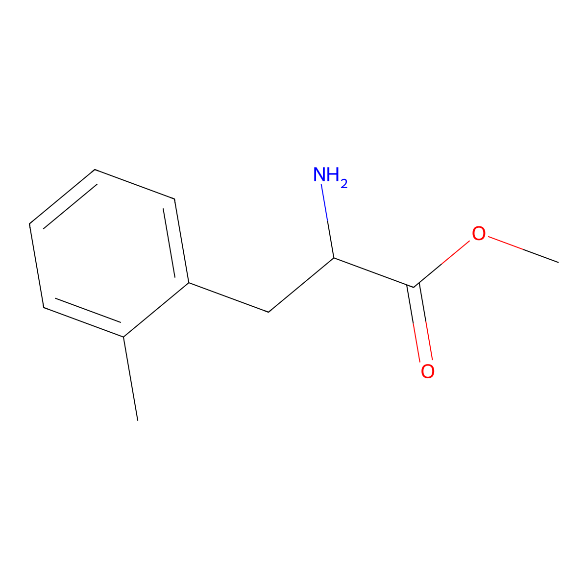 Methyl (2S)-2-amino-3-(2-methylphenyl)propanoate molecular structure, CAS 1213324-51-6