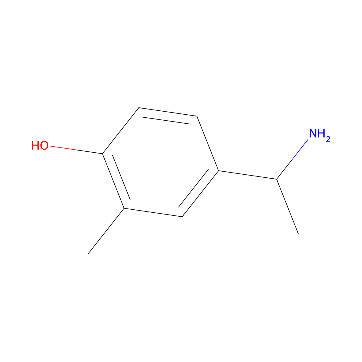 4-((1S)-1-Aminoethyl)-2-methylphenol molecular structure, CAS 1213326-17-0