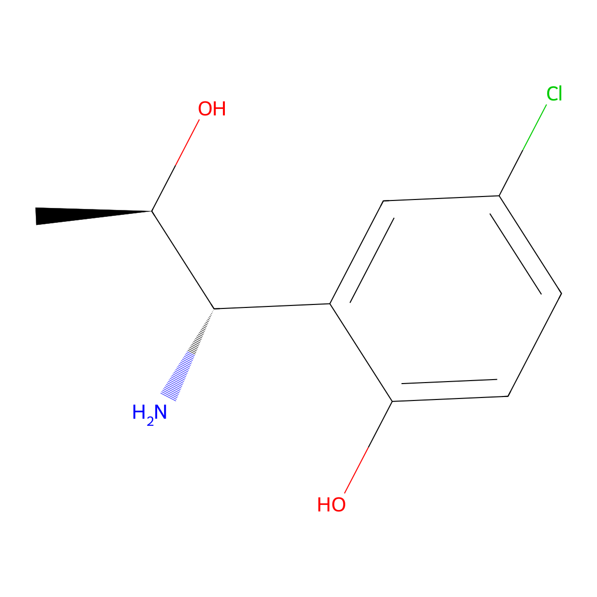 2-((1S,2R)-1-Amino-2-hydroxypropyl)-4-chlorophenol molecular structure, CAS 1213326-75-0