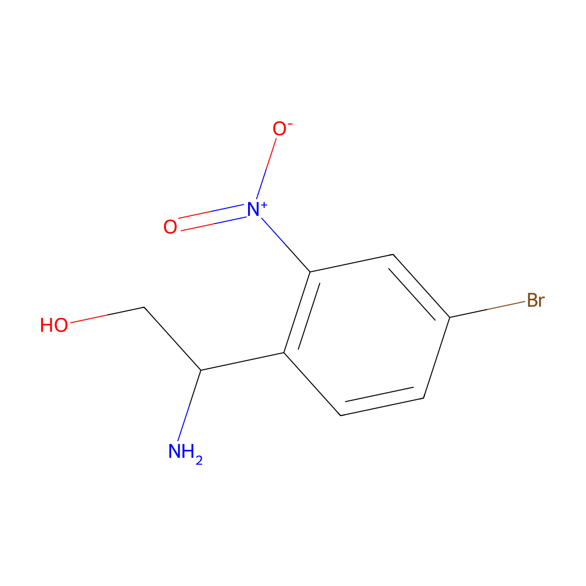 (s)-2-Amino-2-(4-bromo-2-nitrophenyl)ethan-1-ol molecular structure, CAS 1213327-68-4