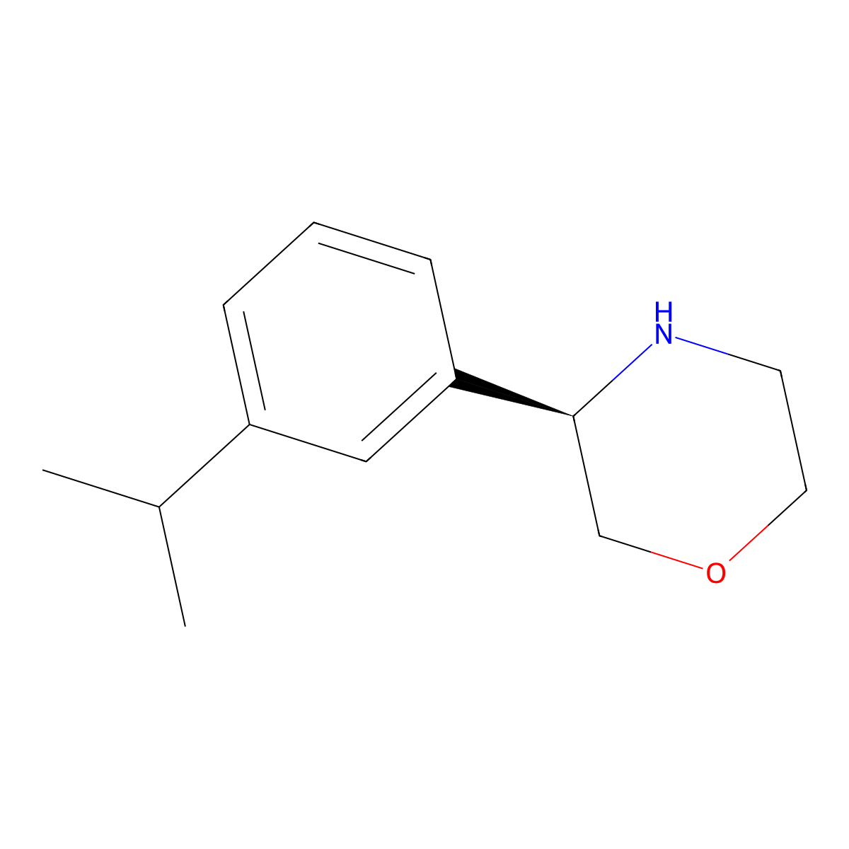 (3R)-3-(3-propan-2-ylphenyl)morpholine molecular structure, CAS 1213327-79-7