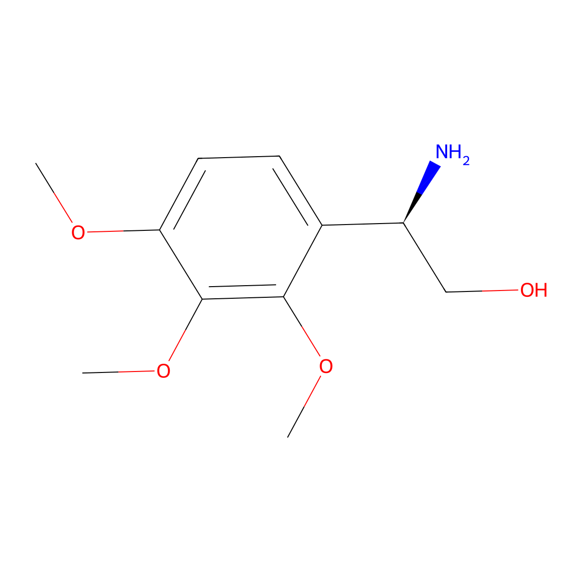 (2R)-2-amino-2-(2,3,4-trimethoxyphenyl)ethan-1-ol molecular structure, CAS 1213327-80-0
