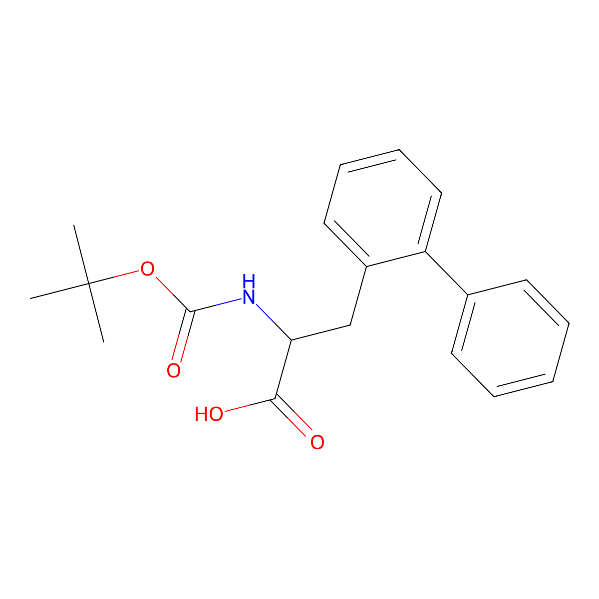 Boc-Phe(2-Ph)-OH molecular structure, CAS 1213330-41-6
