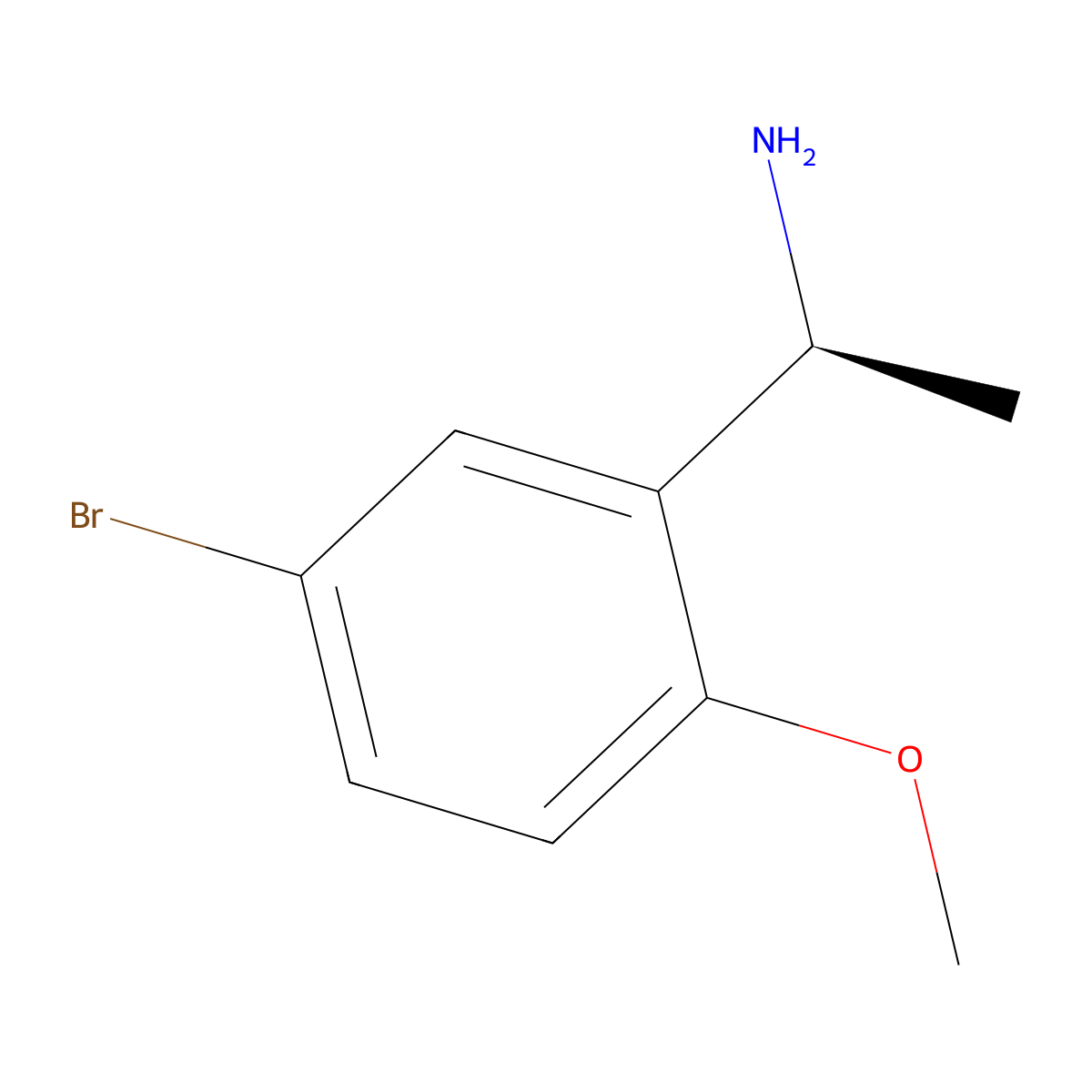 (1S)-1-(5-bromo-2-methoxyphenyl)ethan-1-amine molecular structure, CAS 1213330-76-7