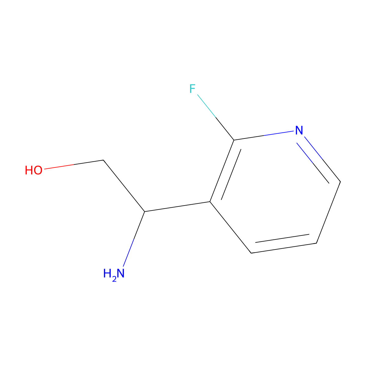 (2R)-2-amino-2-(2-fluoropyridin-3-yl)ethan-1-ol molecular structure, CAS 1213332-63-8