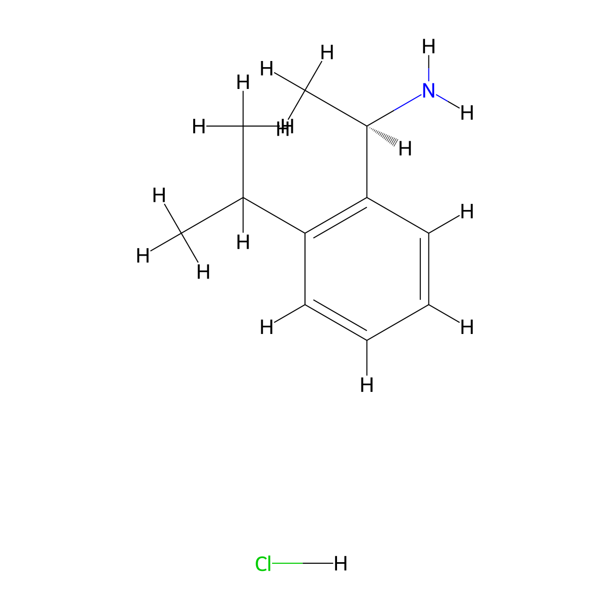 (R)-1-(2-Isopropylphenyl)ethanamine hydrochloride molecular structure, CAS 1213332-77-4