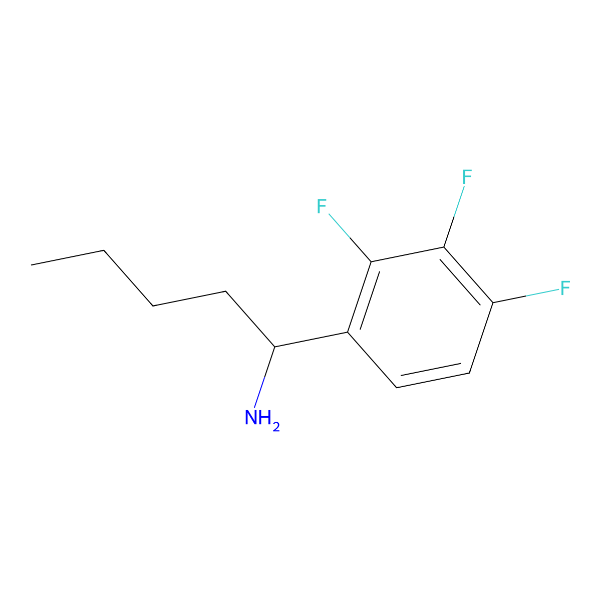 (1R)-1-(2,3,4-Trifluorophenyl)pentylamine molecular structure, CAS 1213333-09-5