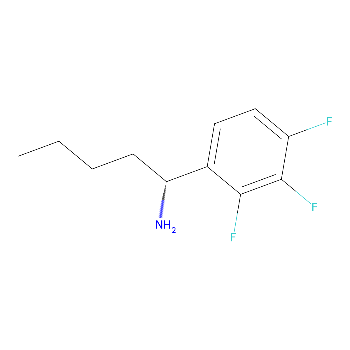 (1R)-1-(2,3,4-Trifluorophenyl)pentylamine molecular structure, CAS 1213333-09-5