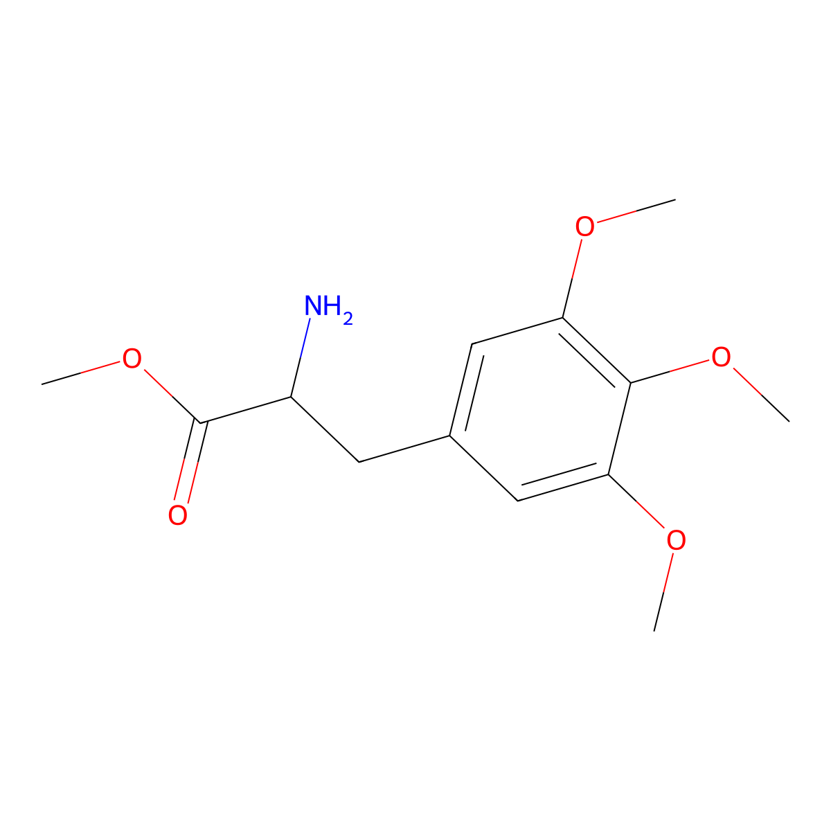 methyl (2R)-2-amino-3-(3,4,5-trimethoxyphenyl)propanoate molecular structure, CAS 1213333-71-1