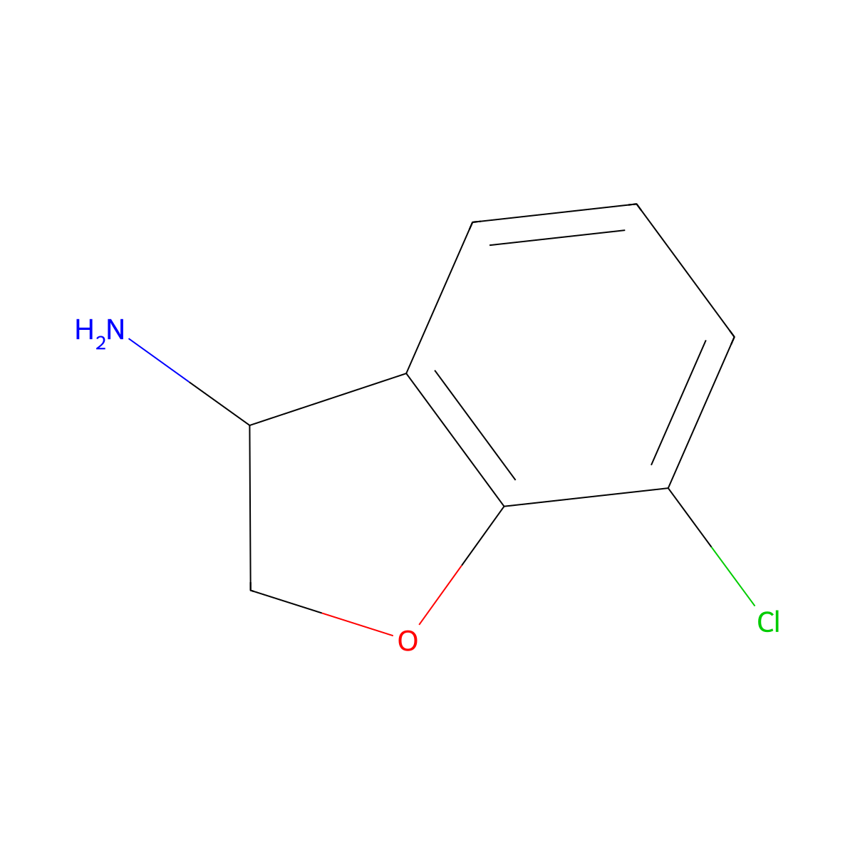 (3R)-7-Chloro-2,3-dihydro-1-benzofuran-3-amine molecular structure, CAS 1213334-45-2