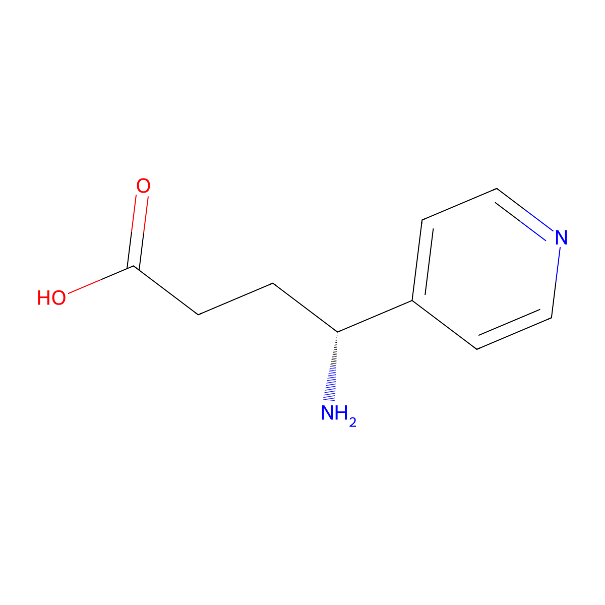 (R)-4-Amino-4-pyridin-4-yl-butyric acid molecular structure, CAS 1213334-54-3
