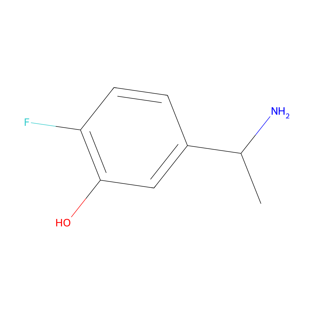 5-((1R)-1-Aminoethyl)-2-fluorophenol molecular structure, CAS 1213335-21-7