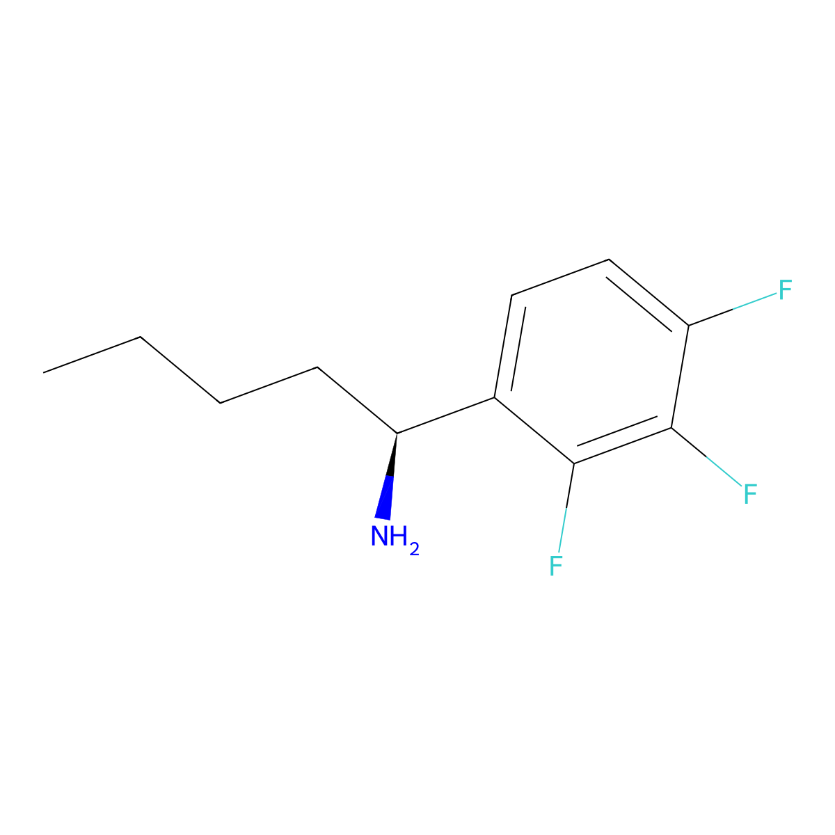 (1S)-1-(2,3,4-Trifluorophenyl)pentylamine molecular structure, CAS 1213335-68-2
