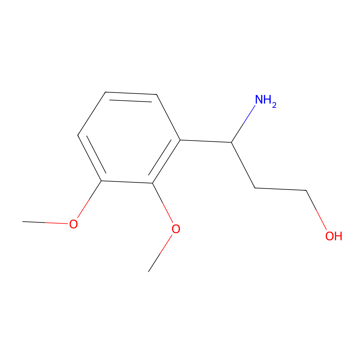 (3R)-3-amino-3-(2,3-dimethoxyphenyl)propan-1-ol molecular structure, CAS 1213335-86-4