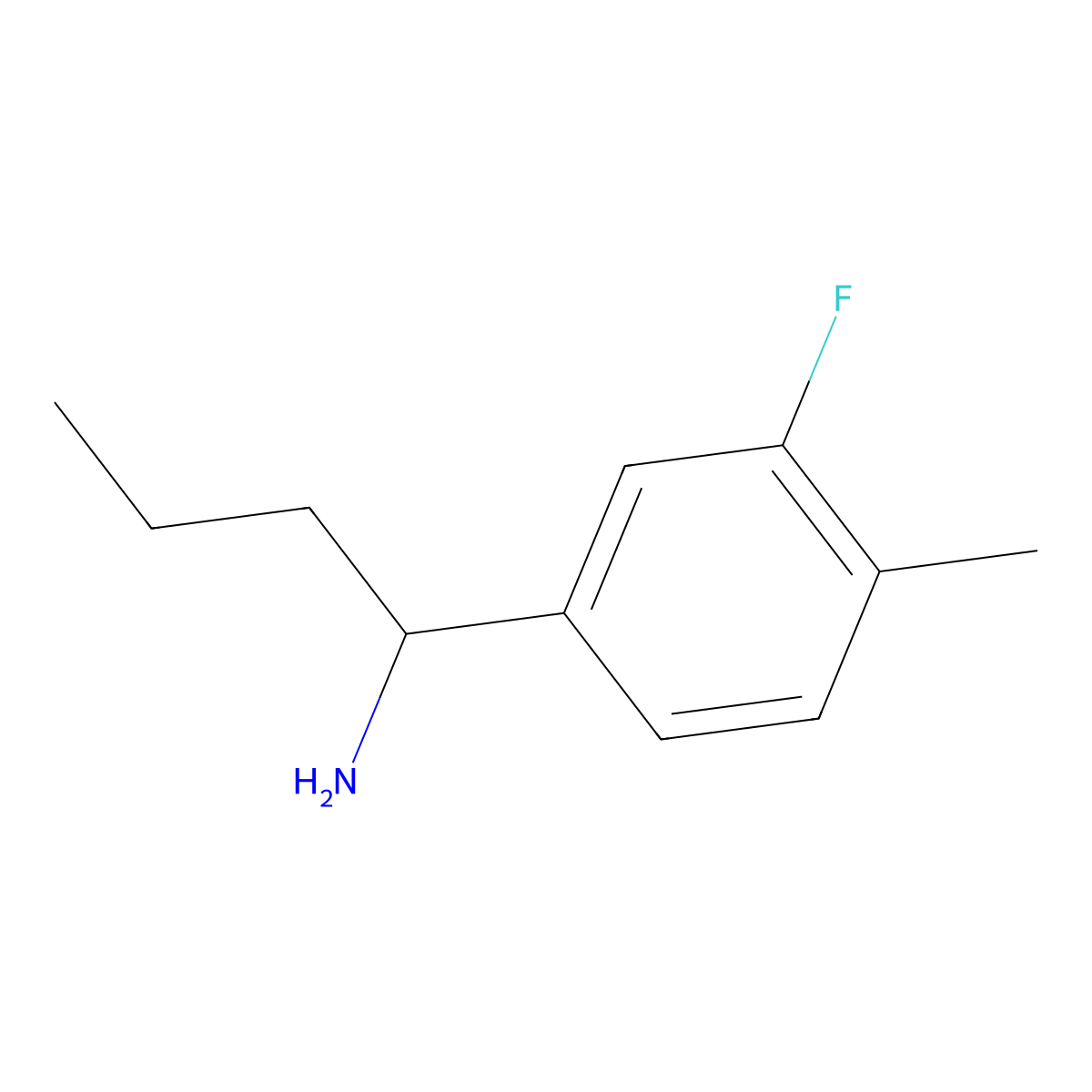 (R)-1-(3-Fluoro-4-methylphenyl)butan-1-amine molecular structure, CAS 1213336-62-9