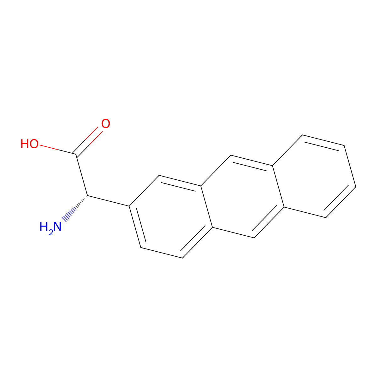 (2S)-2-Amino-2-(2-anthryl)acetic acid molecular structure, CAS 1213337-18-8