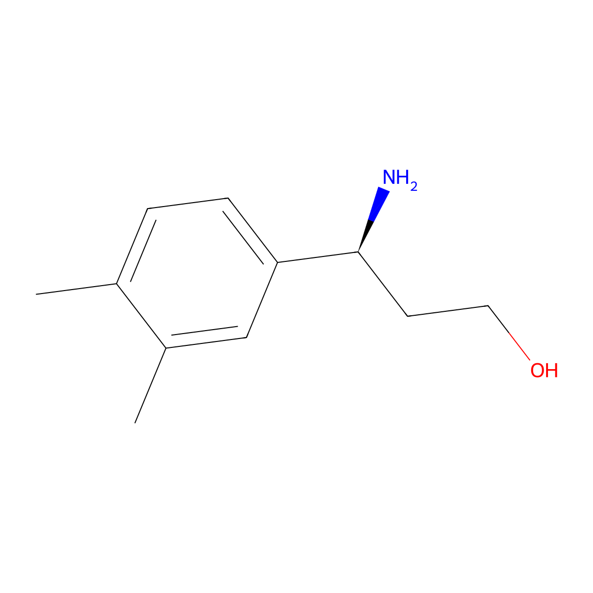 (3S)-3-amino-3-(3,4-dimethylphenyl)propan-1-ol molecular structure, CAS 1213337-22-4