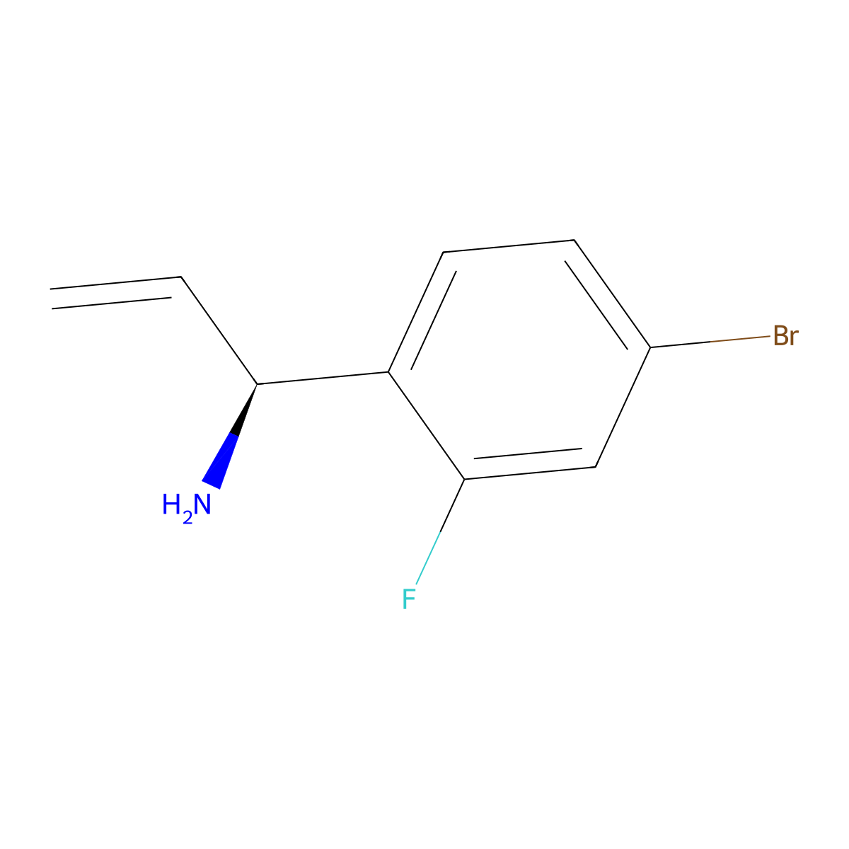 (1S)-1-(4-Bromo-2-fluorophenyl)prop-2-enylamine molecular structure, CAS 1213337-37-1
