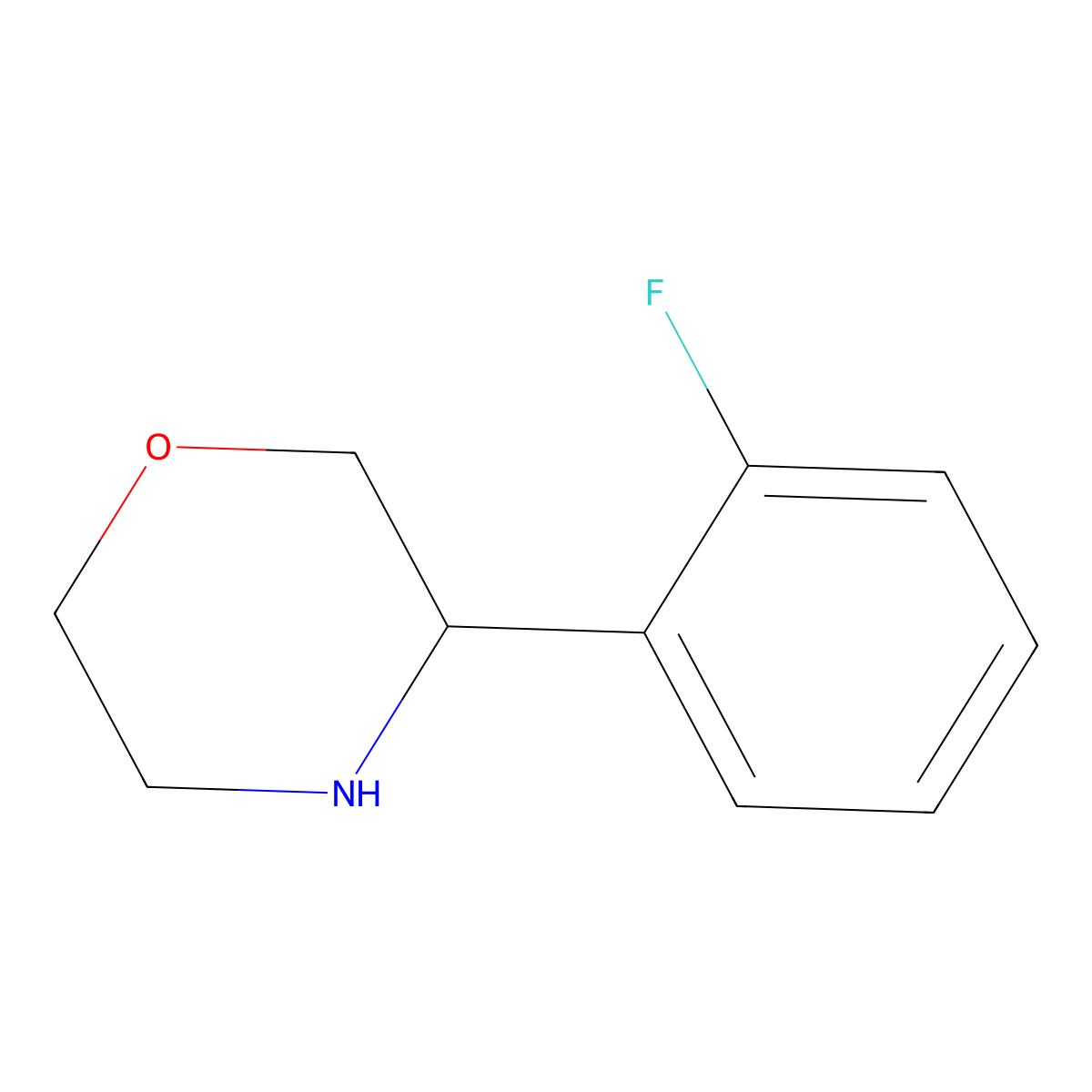 (3R)-3-(2-Fluorophenyl)morpholine molecular structure, CAS 1213337-38-2