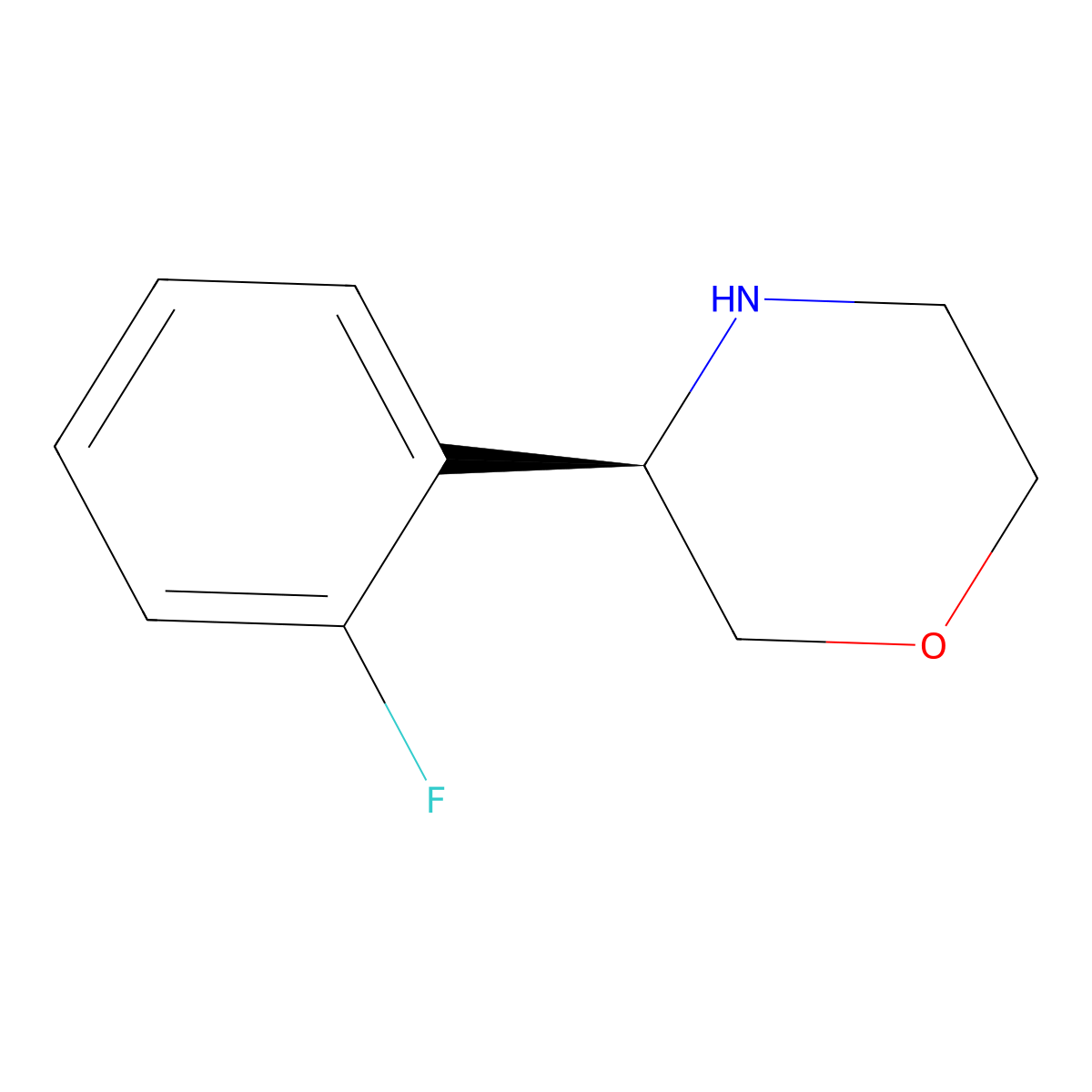 (3R)-3-(2-Fluorophenyl)morpholine molecular structure, CAS 1213337-38-2