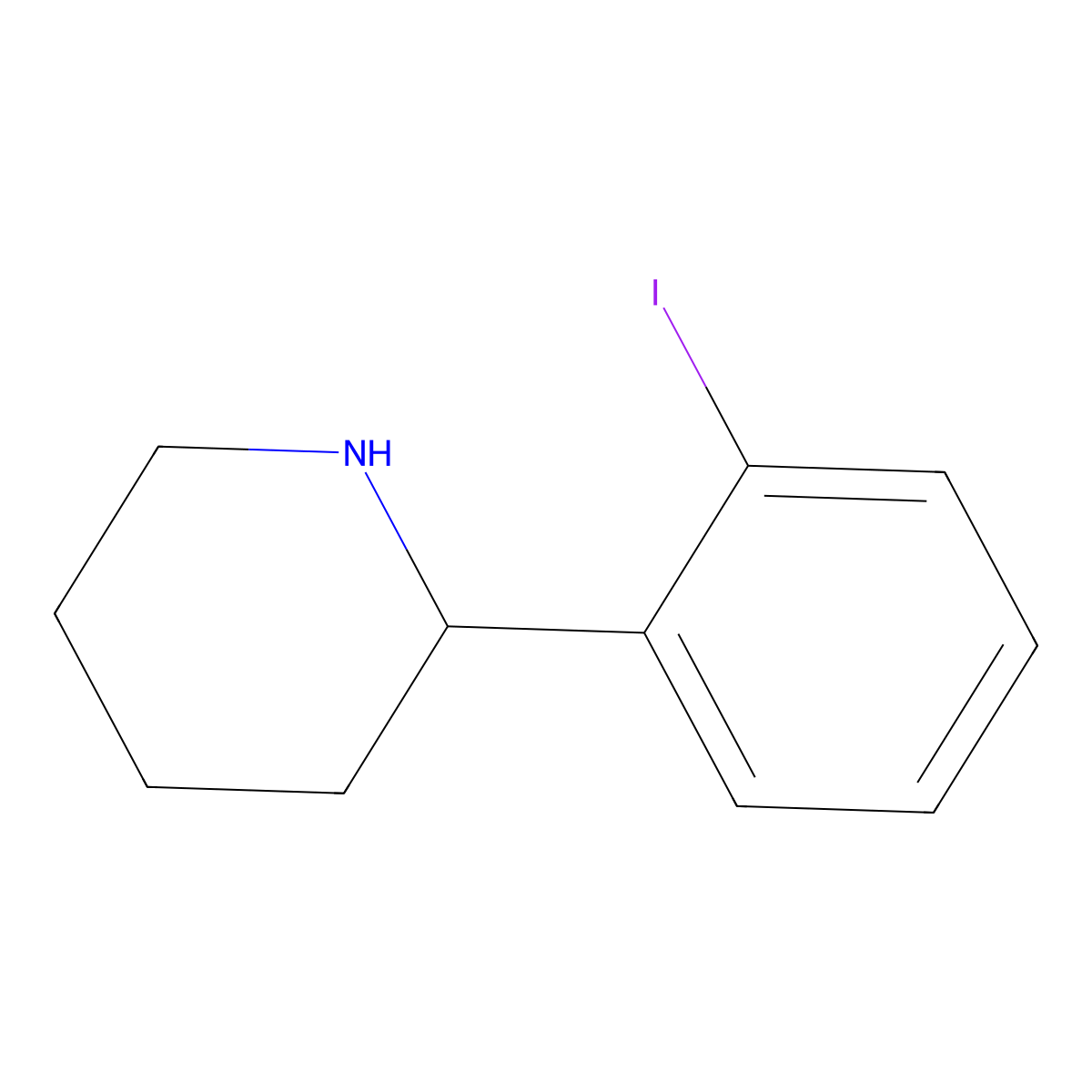 (R)-2-(2-Iodophenyl)piperidine molecular structure, CAS 1213337-46-2