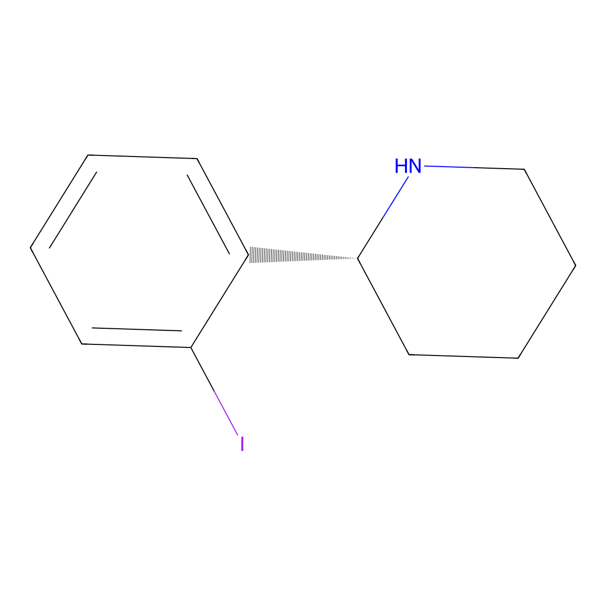(R)-2-(2-Iodophenyl)piperidine molecular structure, CAS 1213337-46-2