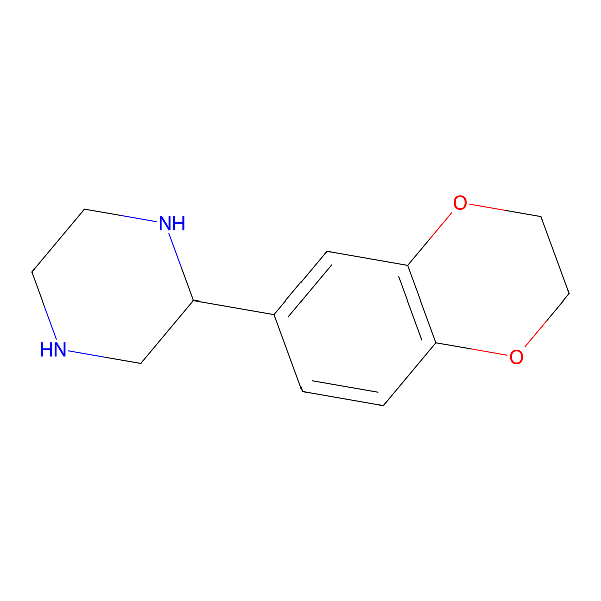 (2S)-2-(2,3-dihydro-1,4-benzodioxin-6-yl)piperazine molecular structure, CAS 1213339-00-4