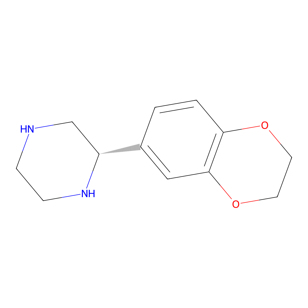(2S)-2-(2,3-dihydro-1,4-benzodioxin-6-yl)piperazine molecular structure, CAS 1213339-00-4