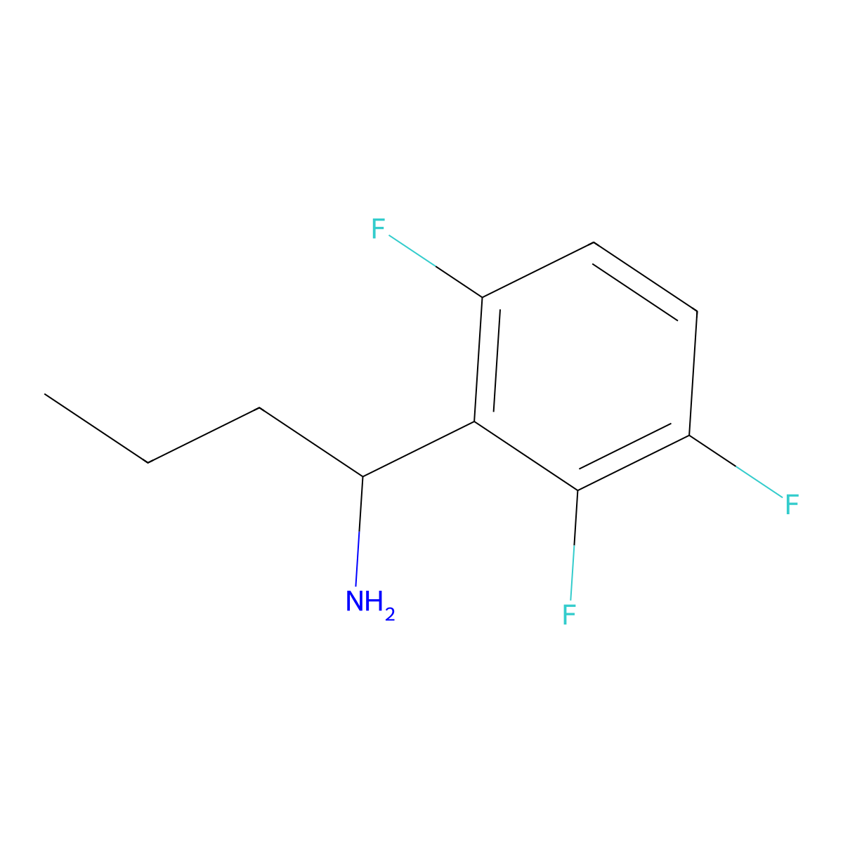 (R)-1-(2,3,6-Trifluorophenyl)butan-1-amine molecular structure, CAS 1213339-04-8