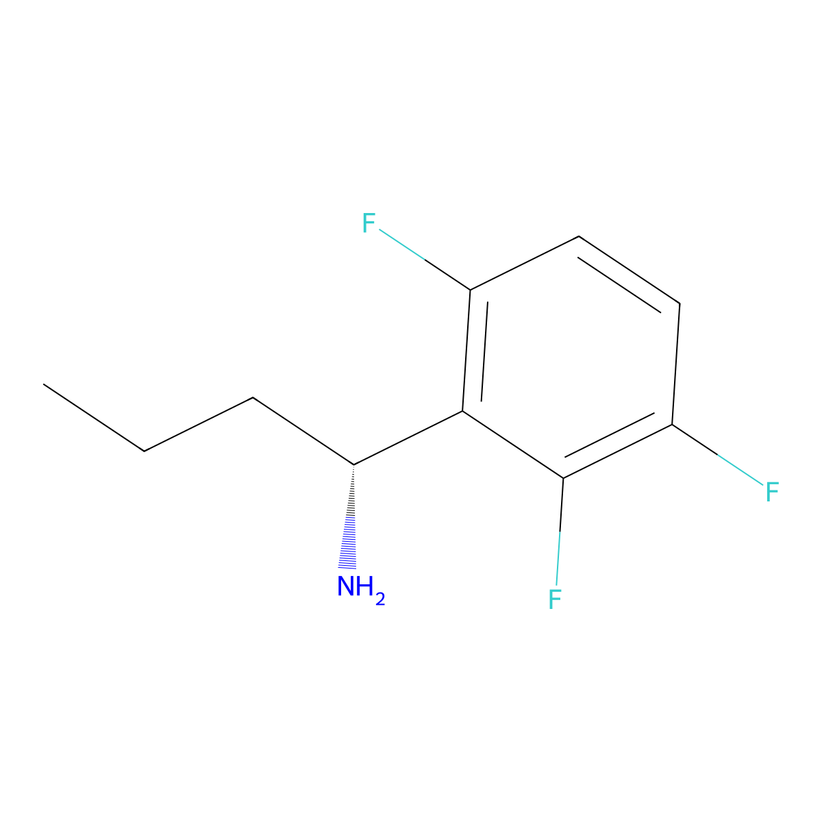(R)-1-(2,3,6-Trifluorophenyl)butan-1-amine molecular structure, CAS 1213339-04-8