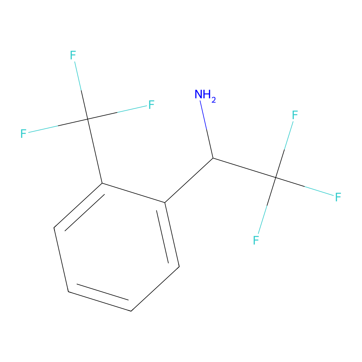 (1R)-2,2,2-Trifluoro-1-[2-(trifluoromethyl)phenyl]ethan-1-amine molecular structure, CAS 1213339-31-1