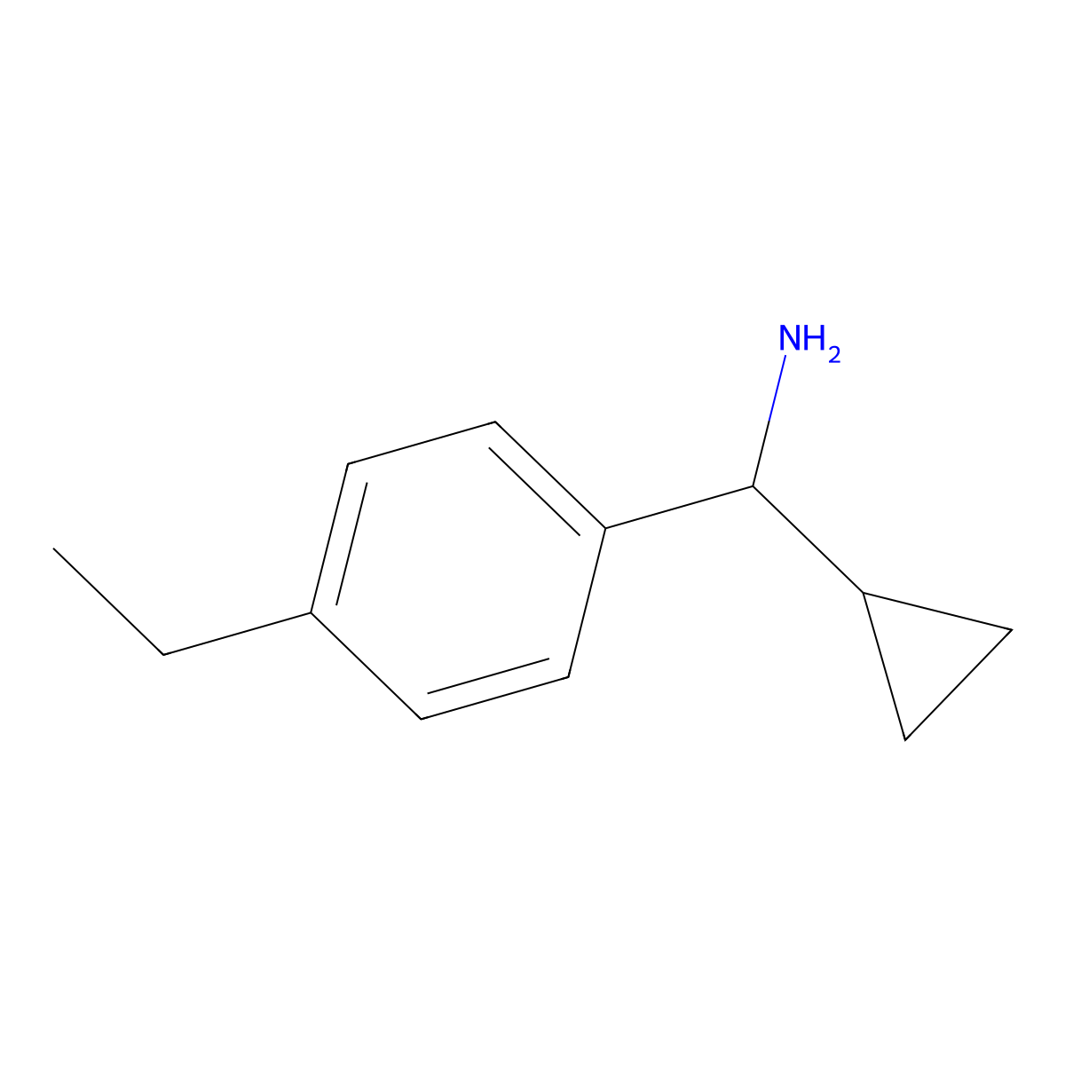 (R)-cyclopropyl(4-ethylphenyl)methanamine molecular structure, CAS 1213339-34-4
