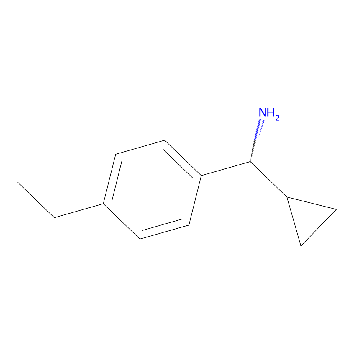 (R)-cyclopropyl(4-ethylphenyl)methanamine molecular structure, CAS 1213339-34-4