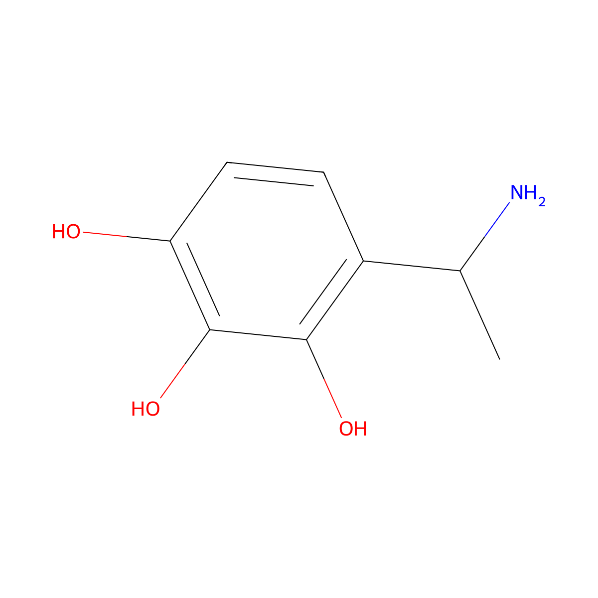 4-[(1S)-1-aminoethyl]benzene-1,2,3-triol molecular structure, CAS 1213341-63-9