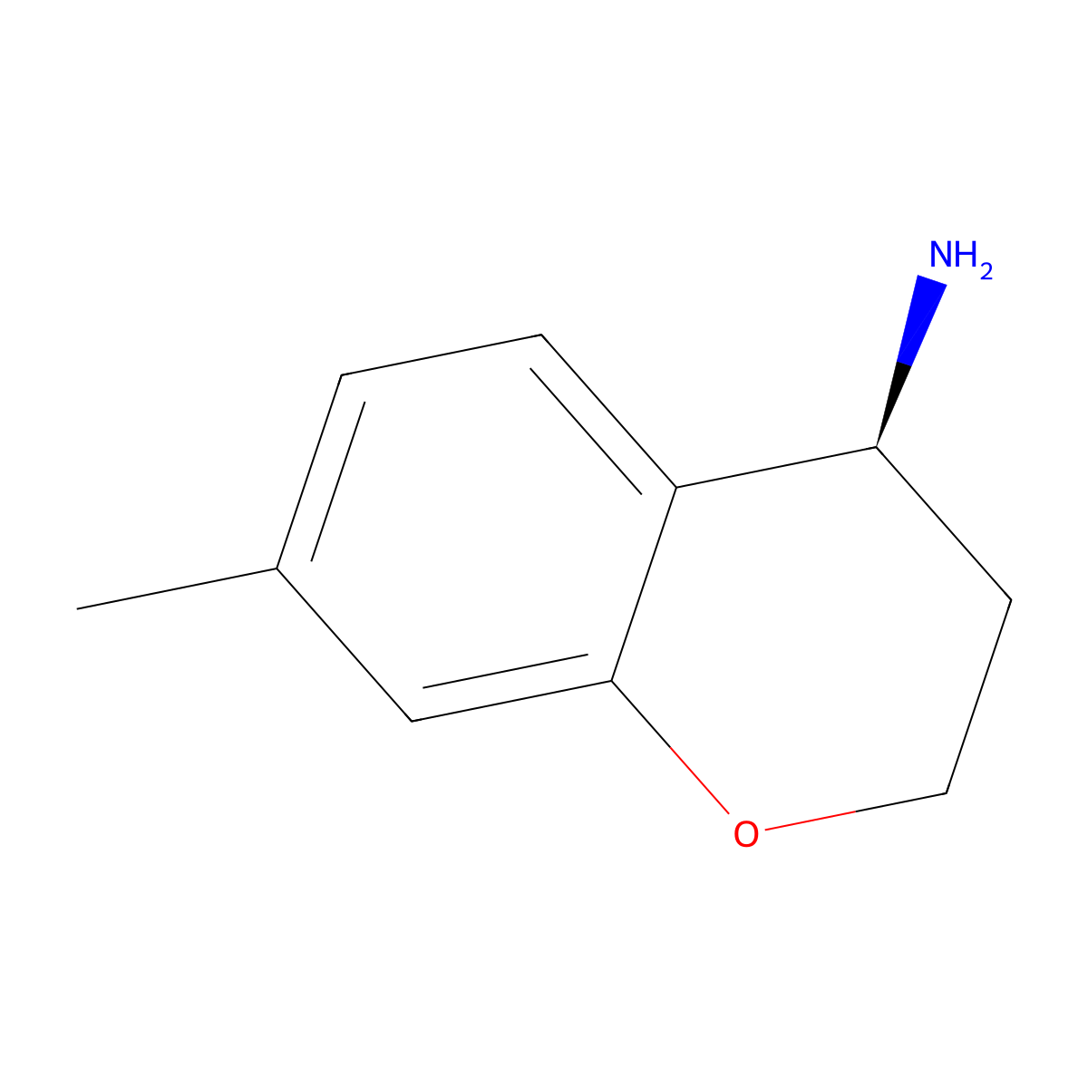 (S)-7-methylchroman-4-amine molecular structure, CAS 1213341-77-5