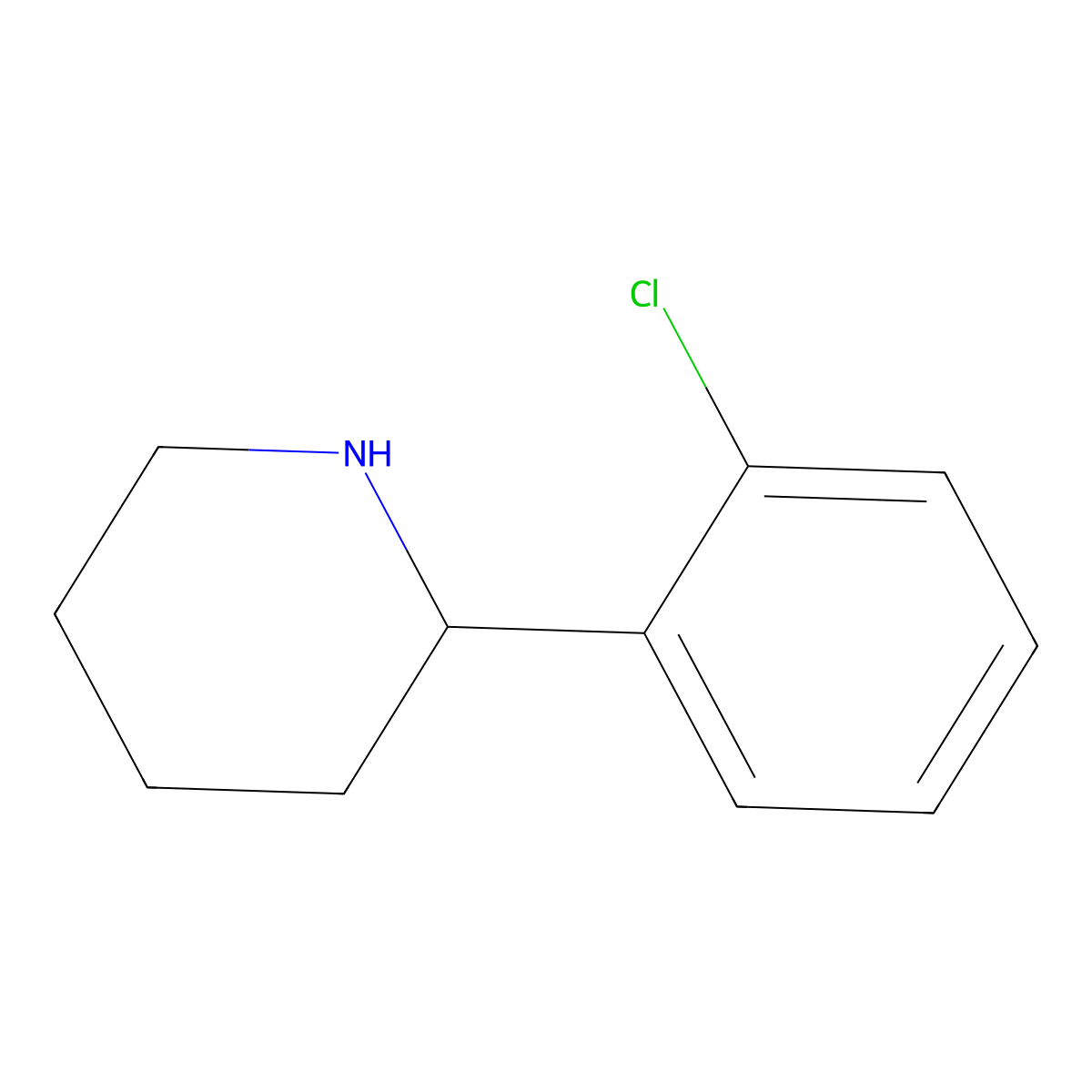 (S)-2-(2-Chlorophenyl)piperidine molecular structure, CAS 1213342-87-0