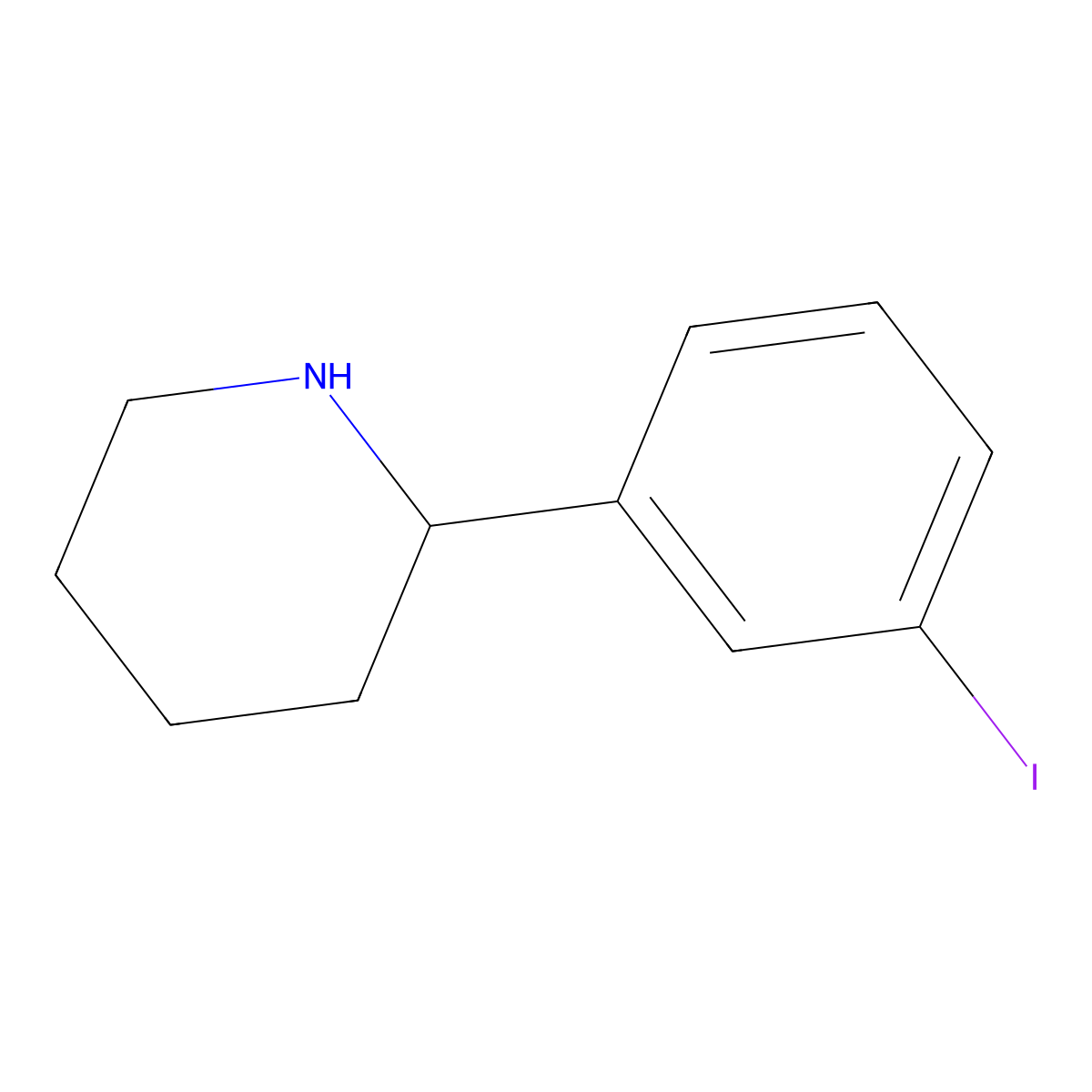 (S)-2-(3-Iodophenyl)piperidine molecular structure, CAS 1213344-31-0