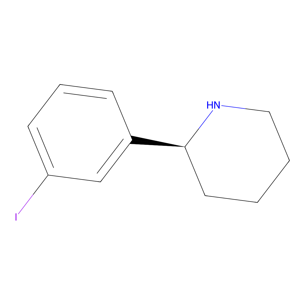 (S)-2-(3-Iodophenyl)piperidine molecular structure, CAS 1213344-31-0