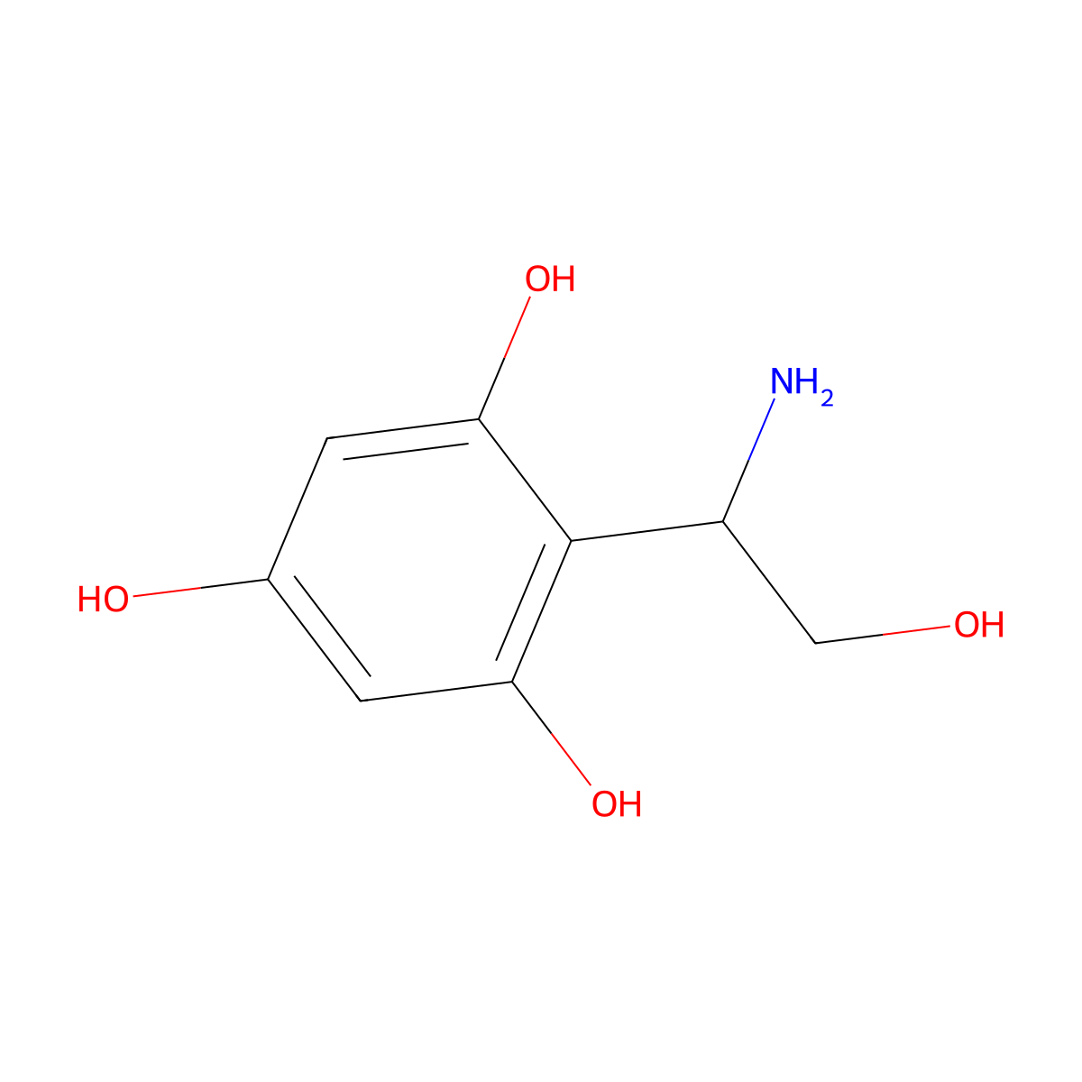 (r)-2-(1-Amino-2-hydroxyethyl)benzene-1,3,5-triol molecular structure, CAS 1213345-52-8