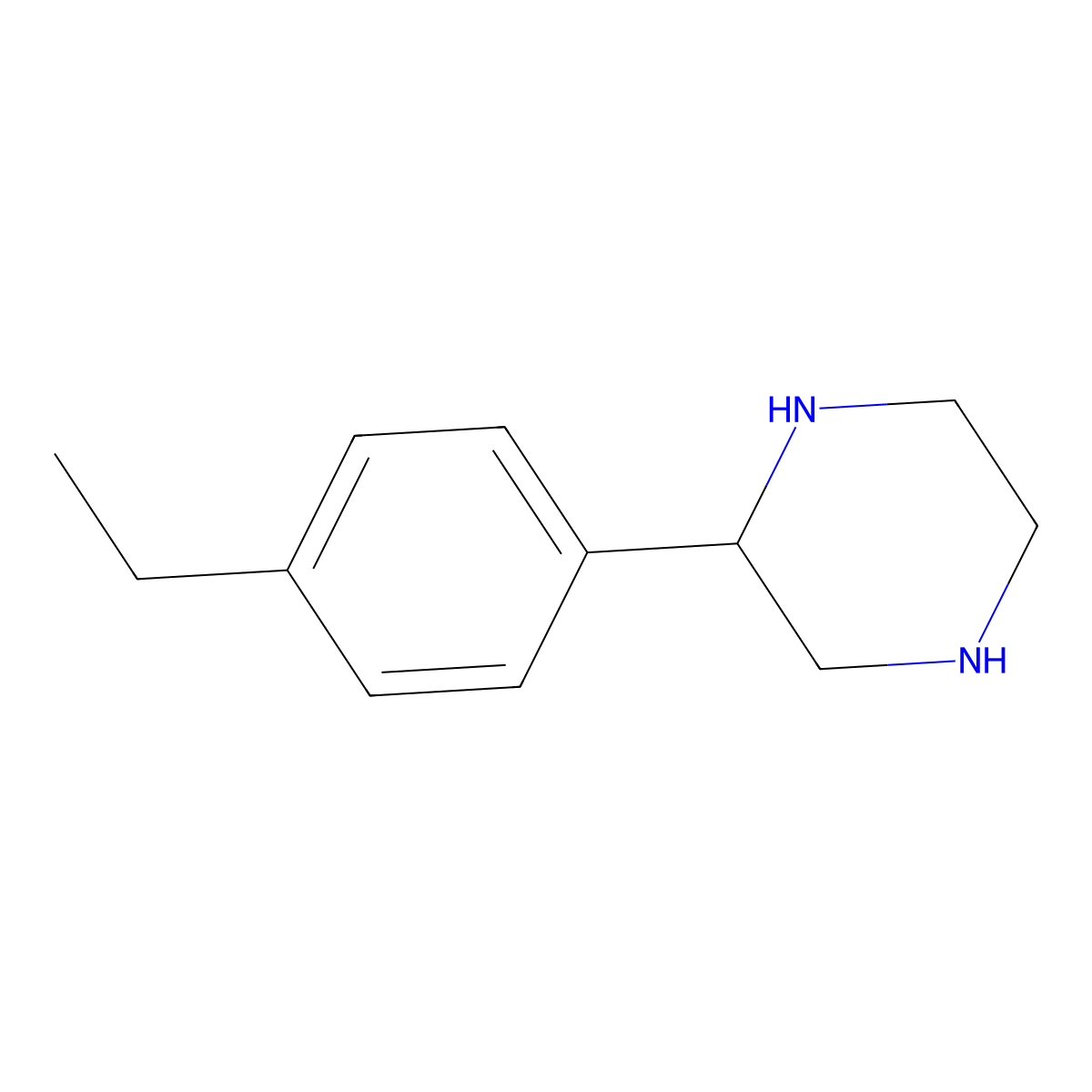 (R)-2-(4-Ethylphenyl)piperazine molecular structure, CAS 1213347-46-6