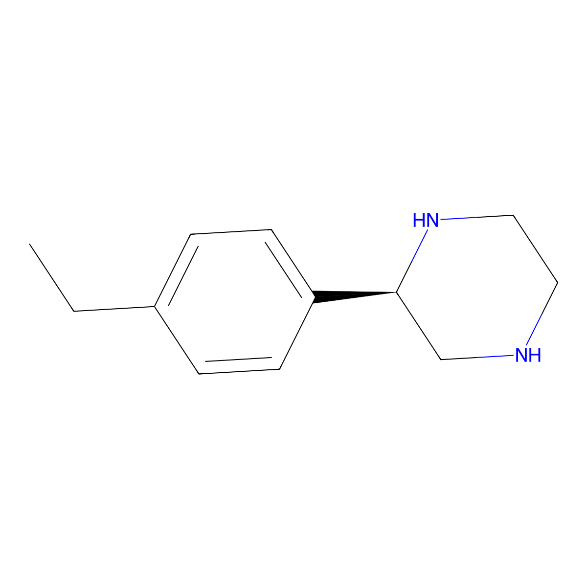 (R)-2-(4-Ethylphenyl)piperazine molecular structure, CAS 1213347-46-6