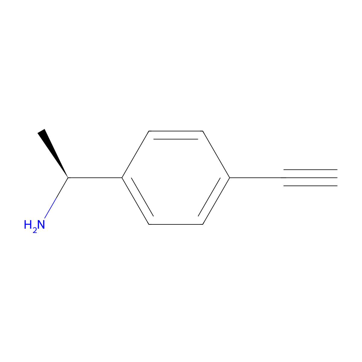 (1S)-1-(4-ethynylphenyl)ethan-1-amine molecular structure, CAS 1213348-67-4