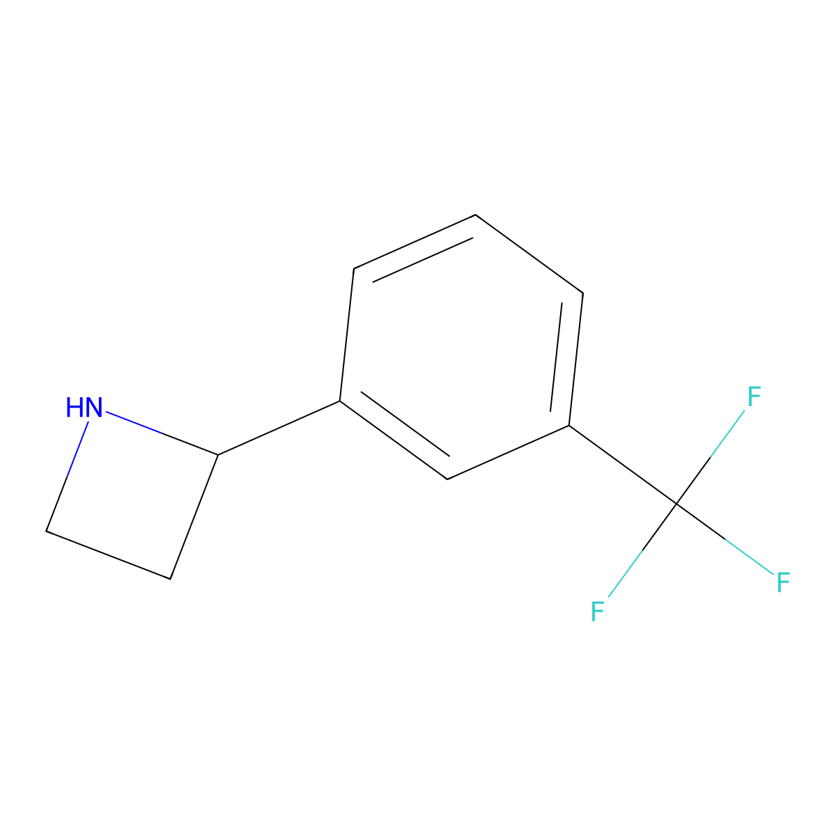 (2S)-2-(3-(Trifluoromethyl)phenyl)azetidine molecular structure, CAS 1213349-55-3
