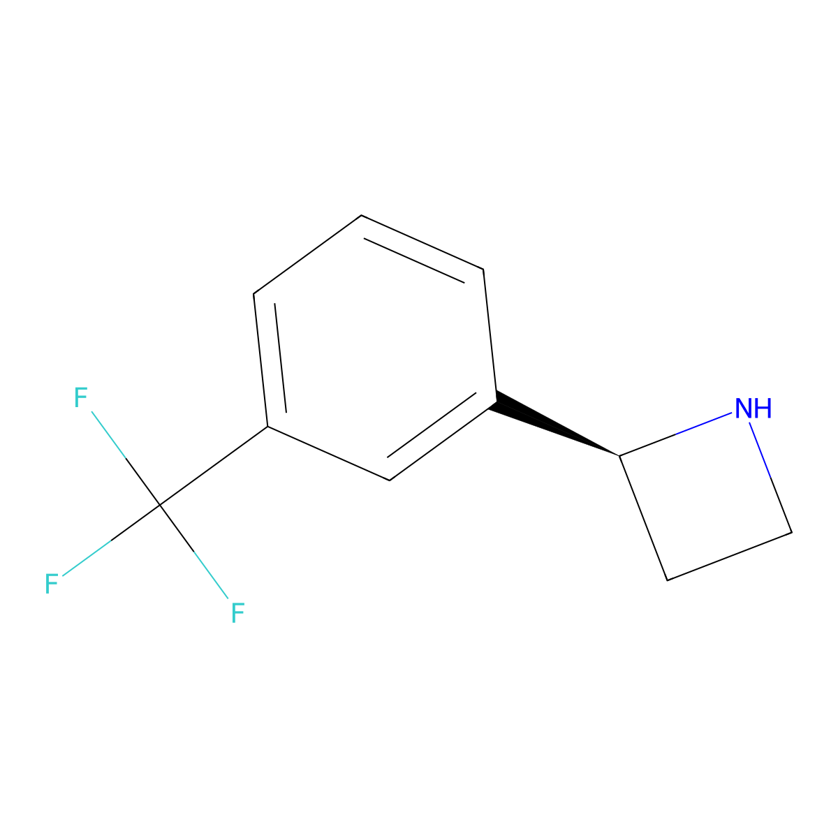 (2S)-2-(3-(Trifluoromethyl)phenyl)azetidine molecular structure, CAS 1213349-55-3