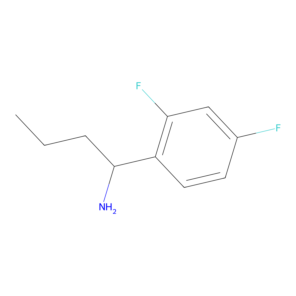 (S)-1-(2,4-Difluorophenyl)butan-1-amine molecular structure, CAS 1213351-71-3