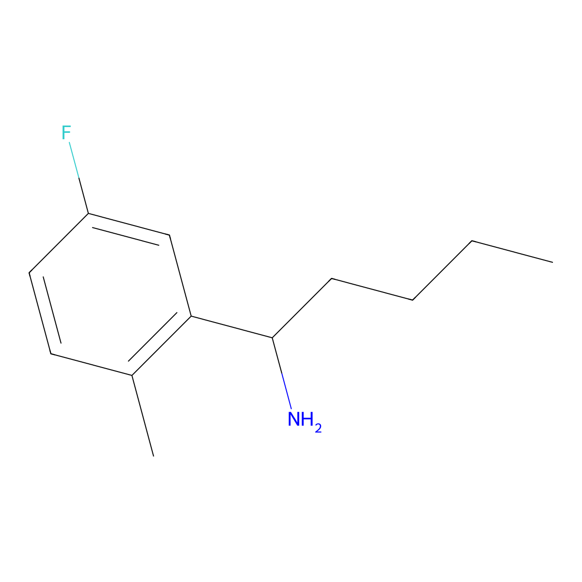 (R)-1-(5-Fluoro-2-methylphenyl)pentan-1-amine molecular structure, CAS 1213354-80-3